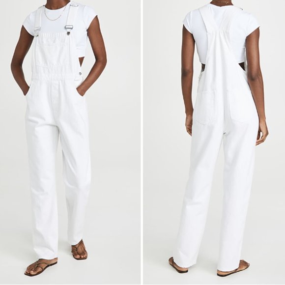 WEWOREWHAT BASIC Overalls LONG Denim jeans White - Picture 1 of 6